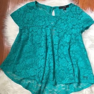 Blue Lace Top